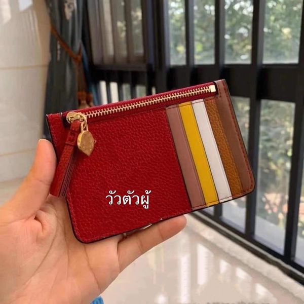 

design jewelry new women's calf multi position hand red card zero wallet key bag