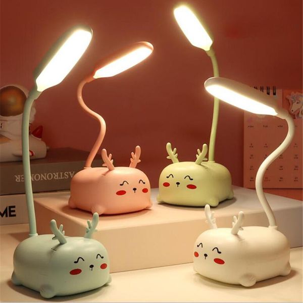 

night lights usb rechargeable cute animal pig cat desklamp reading light children desk table kids birthday xmas gift