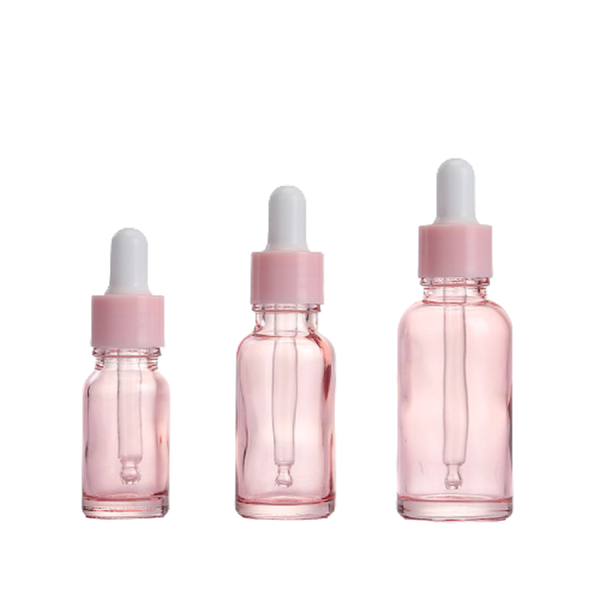 

storage bottles & jars empty clear pink glass essential oil dropper bottle ring white cosmetic packaging 5ml 10ml 15ml 20ml 30ml 100ml 1