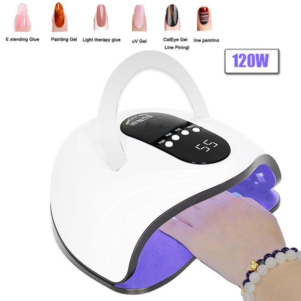 

brand 120w uv lamp nail dryer pro led gel fast curing polish ice for manicure machine dryers