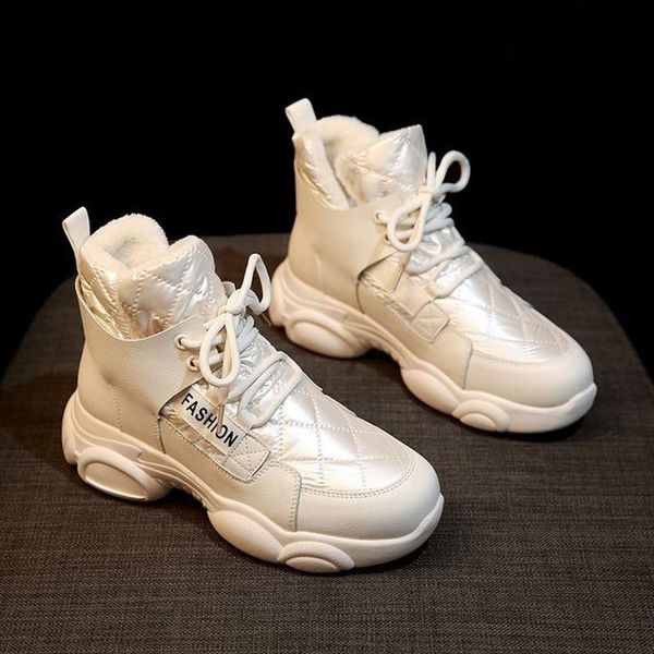 

boots women winter shoes waterproof plush ankle platform female snow keep warm with fur botas muje, Black
