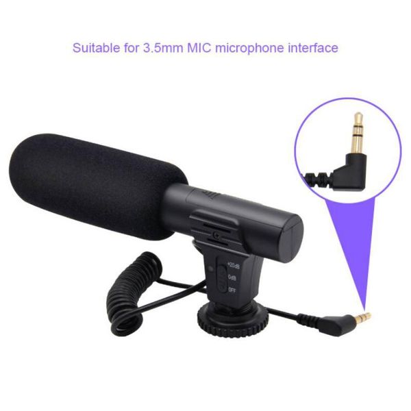 

3.5mm stereo camera microphone vlog pography interview digital video recording for nikon canon dslr microphones