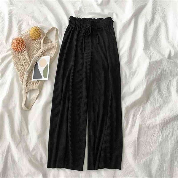

wholesale spring summer autumn fashion casual long women pants woman female ol wide leg pants vy0810, Black;white
