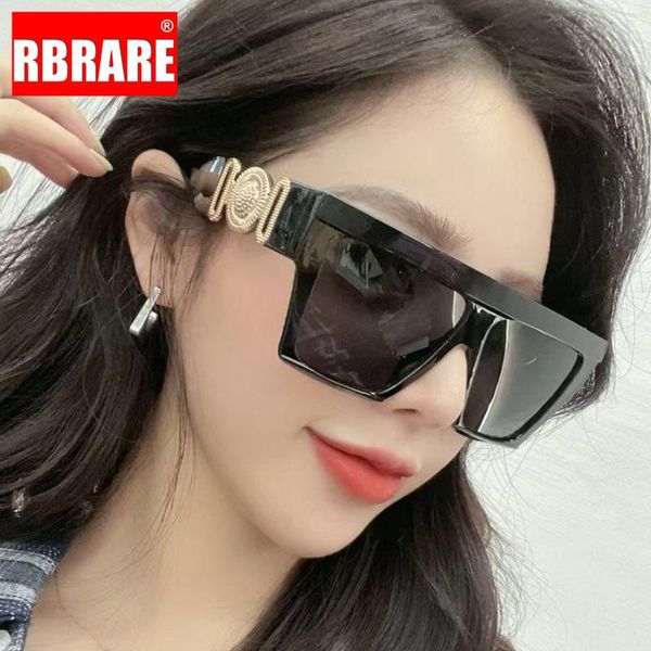 

sunglasses rbrare oversized square women 2021 fashion gradient mirror glasses lentes de sol mujer, White;black