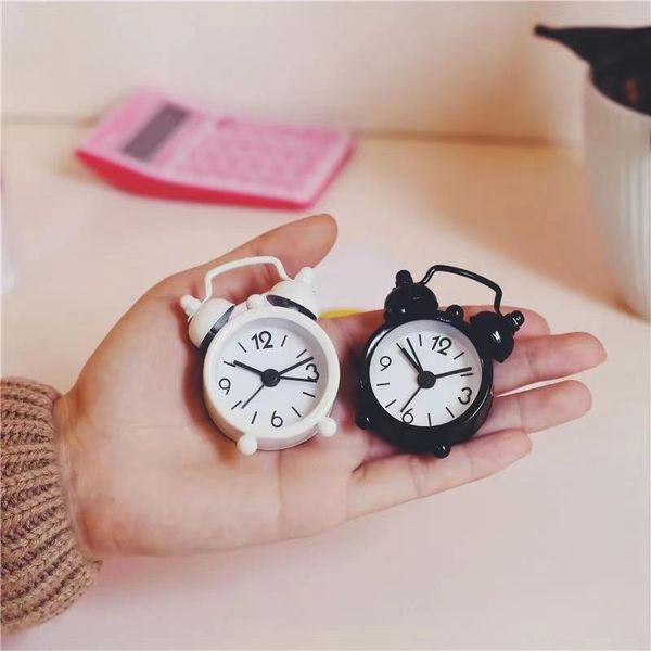 

other clocks & accessories mini metal small alarm clock household accessory cute creative table morning bedroom desk decoration