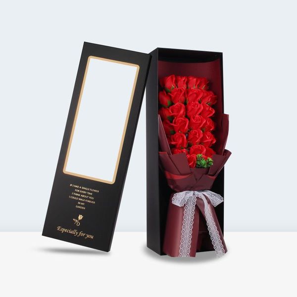 

decorative flowers & wreaths 33 rose soap flower gift box tanabata valentine's day for girlfriend preserved