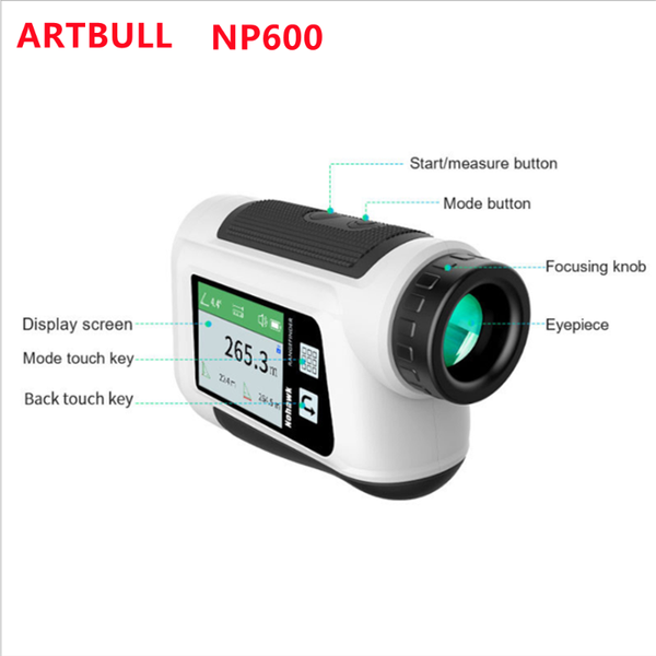 

golf training aids np-600 rechargeable laser rangefinder telescope speed measurement lock flag vibration touch screen version 600m hunti