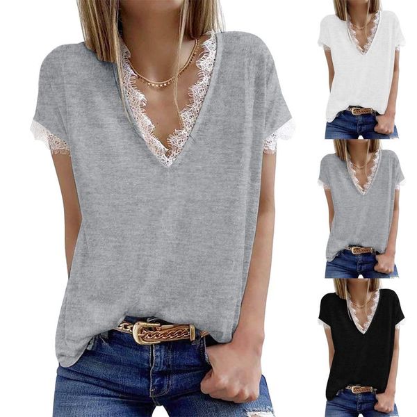 

women's t-shirt womens summer leoprad print dot lace patchwork casual off shoulder short tank shirt beach vest camisole 2021, White