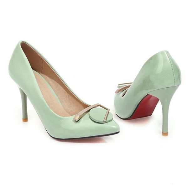 

dress shoes spring pointed shallow mouth stiletto heel women's single 210, Black