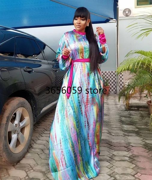 

ethnic clothing kaftan print african long maxi dress africa dresses for women dashiki silk robe africaine femme muslim islamic jalabiya, Red