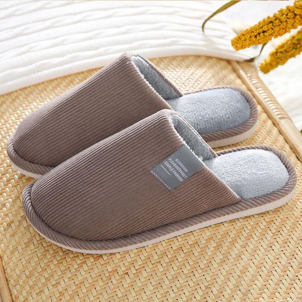 

winter women's slippers short plush for home soft woman shoes indoor corduroy warm unisex, Black