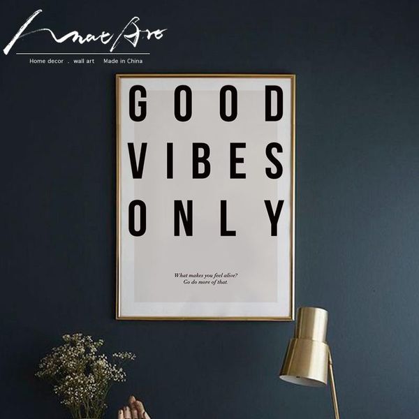 

paintings minimalist poster letter good vibes only canvas