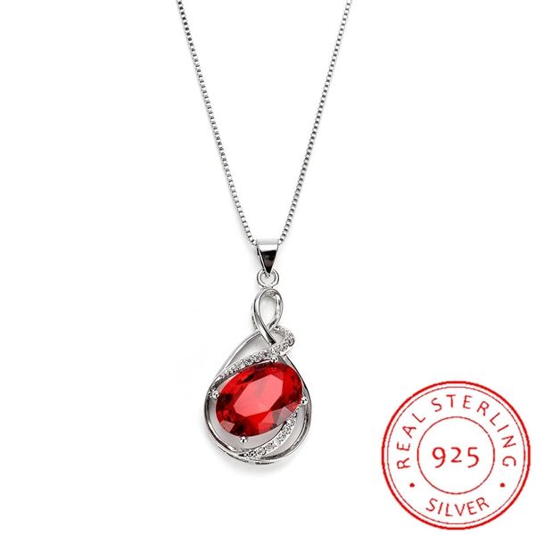 

women's fashion luxury amethyst pendant blue red green necklace jewelry, Black