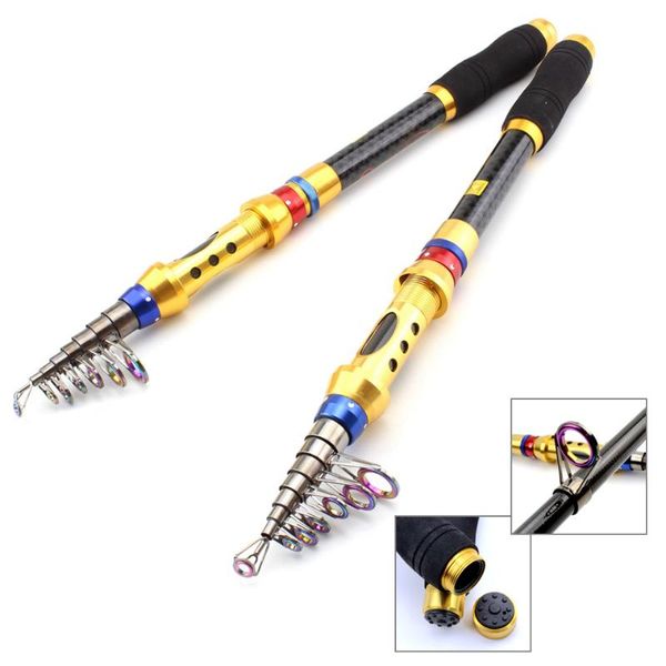 

carbon super hard 1.8m-3.6m spinning fishing pole portable travel rod superhard sea boat rods
