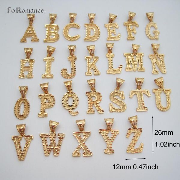 

charms yellow gold plated 26 letter for jewelry making supplies pendant designer diy bracelet necklace earring quality, Bronze;silver