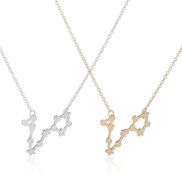 

yiustar arrival vintage necklace pisces zodiac sign astrology birthday necklaces for women xl174 pendant, Silver