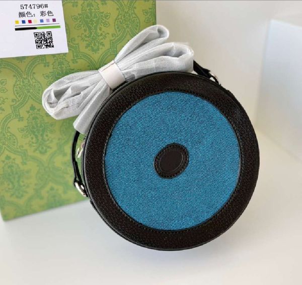 

2021 fashion ladi diagonal bags digner two-letter rainbow round cake coin purse trendy women's shoulder bag wf2105062