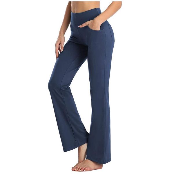 

women's leggings 2021 pure color pocket pants high waist bandage casual sports sport women womens track cuff sweatpants, Black