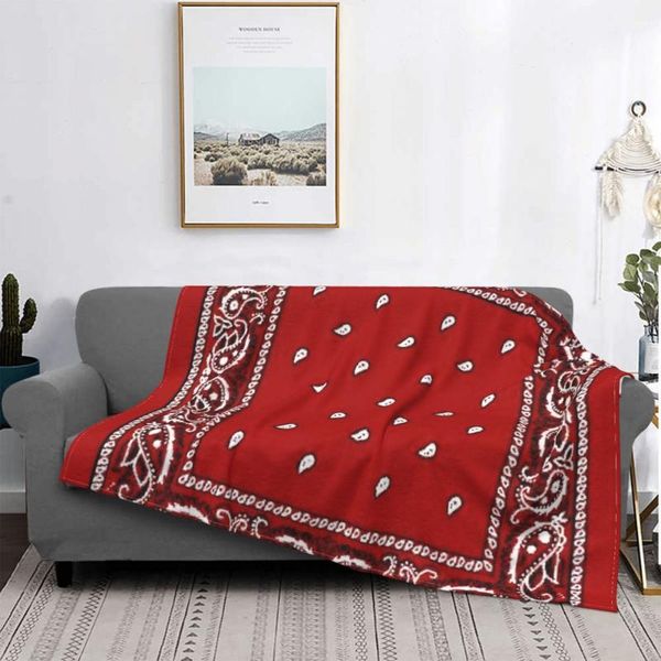 

blankets red bandana blanket bedspread bed plaid throw anime plush fleece summer