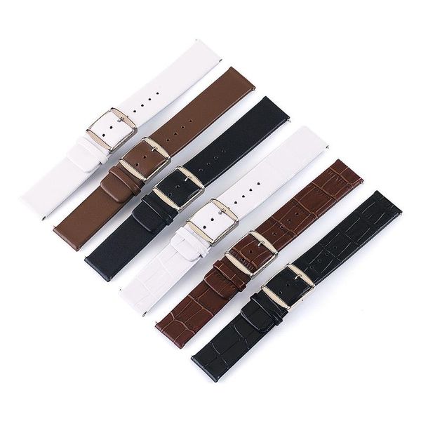 

watch bands 14mm/16mm/18mm/20mm/22mm/24mm/for strap for samsung gear s3 leather buckle + tool, Black;brown
