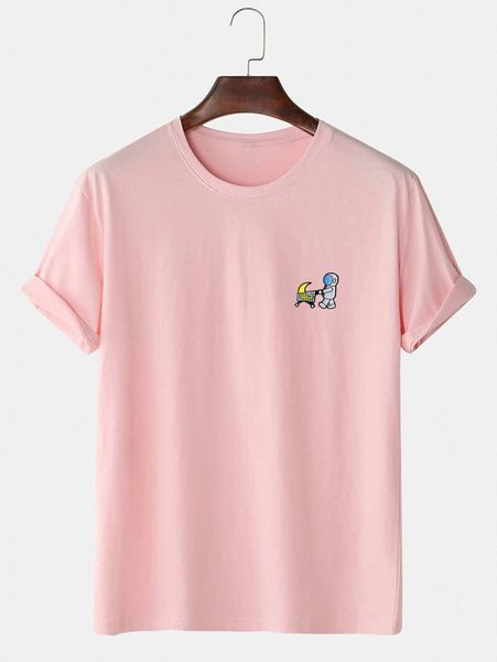 

men astronaut print tee t12e#, White;black