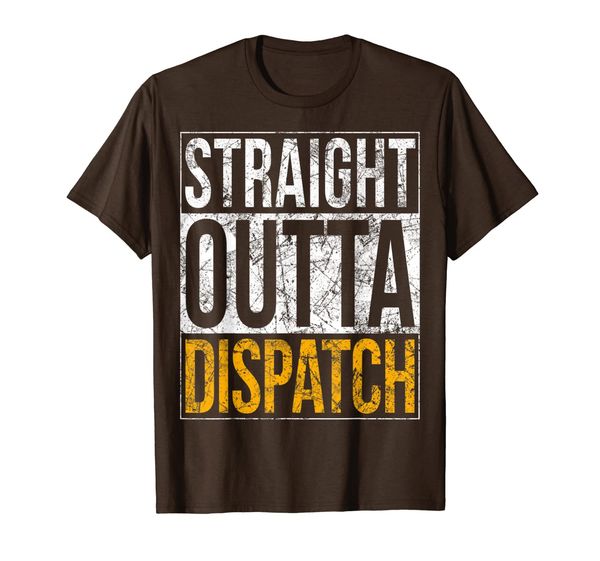 

straight outta 911 dispatch - dispatcher shirt, White;black
