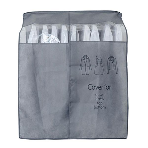 

clothing & wardrobe storage 1pc covers clothes hanging dustproof bag garment cover non woven home suit coat
