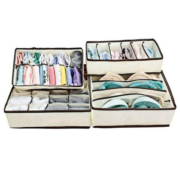 

storage drawers collapsible scarves panties bedroom closet dividers bra drawer organiser wardrobe home socks underwear box space saving