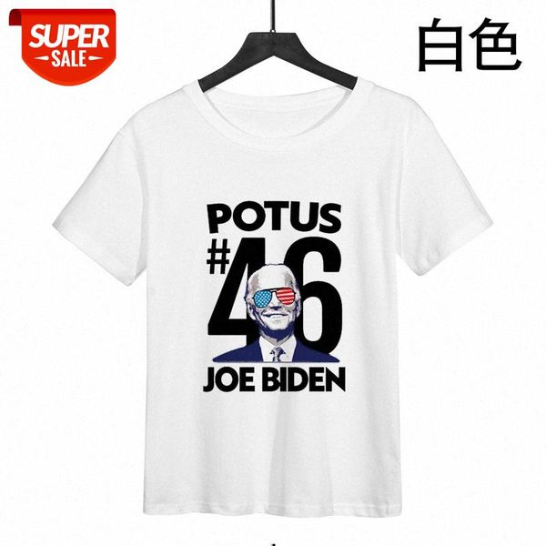 

potus 46 joe biden graphic short sleeve loose oversized t-shirt #228t, White
