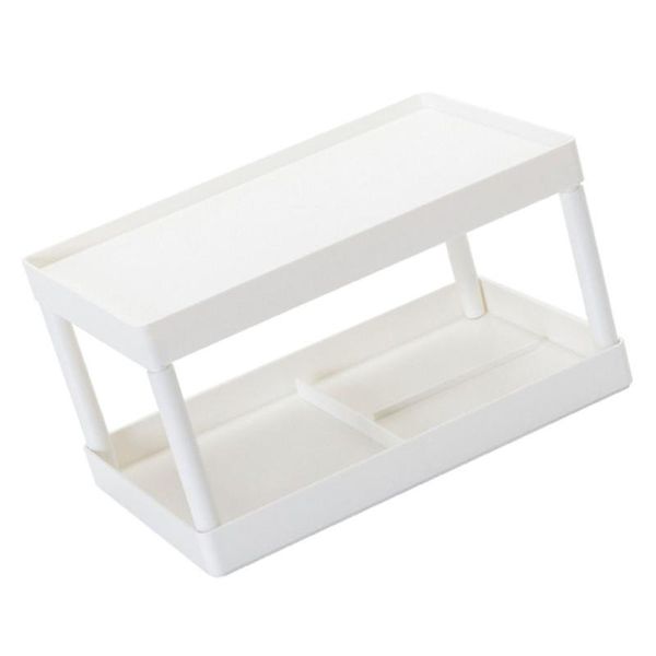 

hangers & racks 1pc deskstorage stand double layer rack makeup shefl for home white