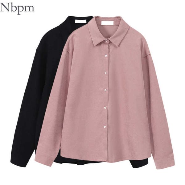 

nbpm solid basic blouses spring women's clothing female elegant long sleeve shirt elegant blouses fashion prairie chic 210529, White