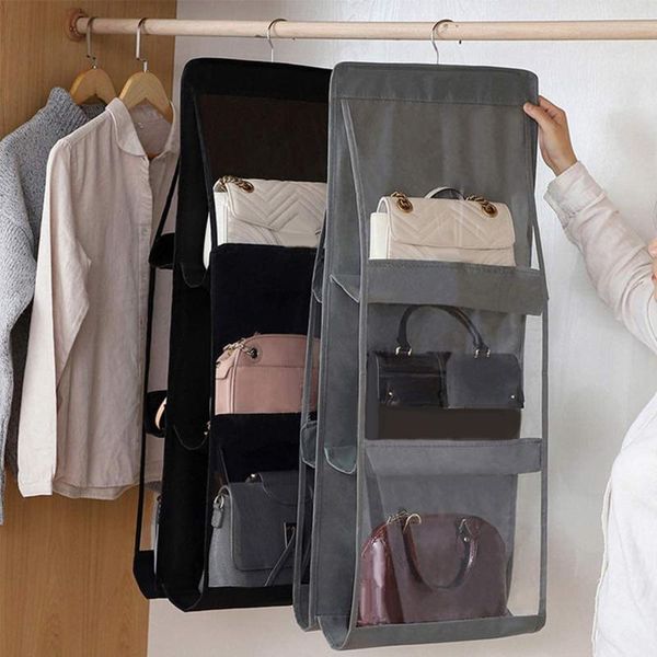 

dust cover for closet hanging bag storages holder clear handbag black gray color suit 2021 arrival set garment organizer storage boxes & bin