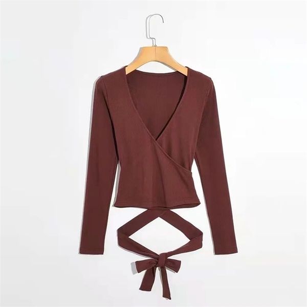 

women's for spring v-neck tie blouse slim fit showing three colors 210524, White