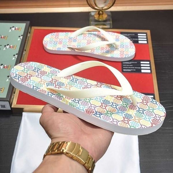 

men's slippers fashion personality station letter printing leisure go european out dating white flip flop brand sandals yw yw, Black