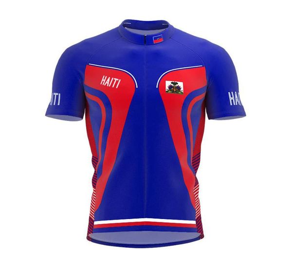 Jackets de corrida 2021 Haiti Summer Cycling Jersey Team Men Bike Road Mountain Race Tops andando de bicicleta Use roupas