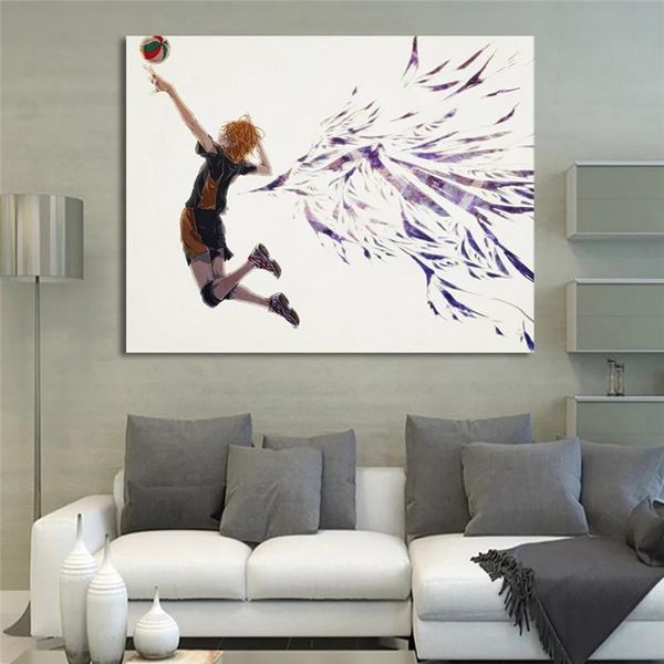 

paintings wall art modular pictures nordic style printed haikyuu animation film and television poster canvas painting kids room home decor