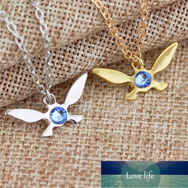 

legend of butterfly pendant necklace blue crystal gold silver color link chain necklaces women men jewelry gift factory price expert design