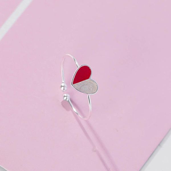 

wedding rings cream lovers ring female sterling silver japanese and korean student jewelry love sweet girl opening, Slivery;golden