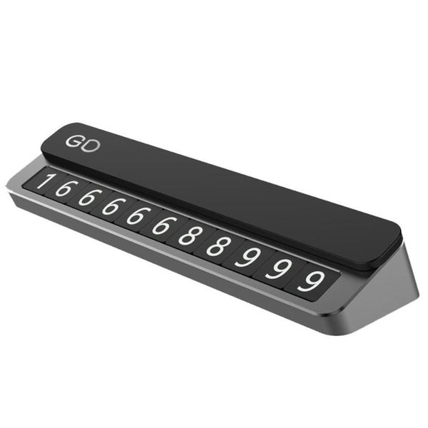 

cell phone mounts & holders unique aluminum alloy car styling parking notification number card luminous telephone plate holder accessories