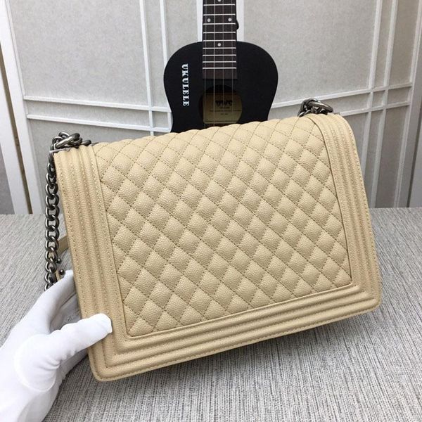 

cross body 30cm caviar leather high-end fashion brand 100% women's bag transport