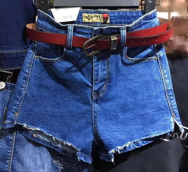 

women's shorts summer women fashion cotton denim elastic pants water washed worn slim, White;black