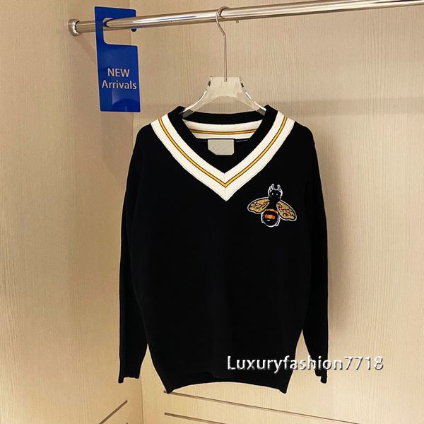 

women's sweaters female sweater long sleeve v, bee design fqvc, White;black