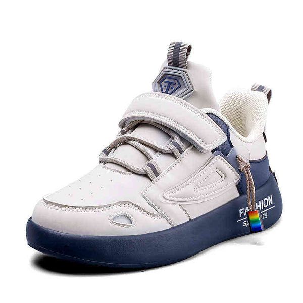 

sport kids sneakers children casual shoes for boys sneakers girls shoes waterproof leather running footwear school trainers 2021 g0211, Black;red