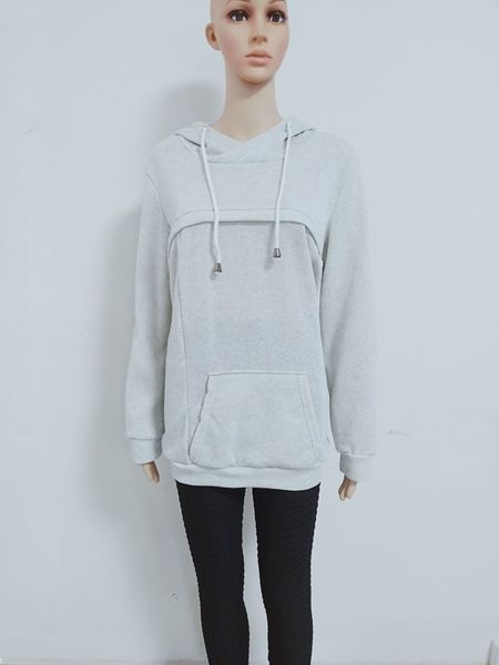 

pregnant women's large loose high collar nursing sweater, Black