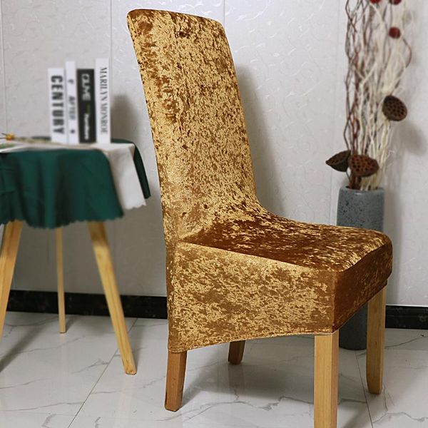 

1/2/4/6 pieces velvet shiny fabric chair covers universal size stretch seat case slipcovers for dining room