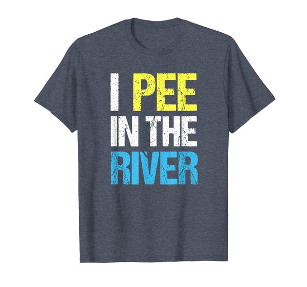 

i pee in the river funny summer t-shirt, White;black