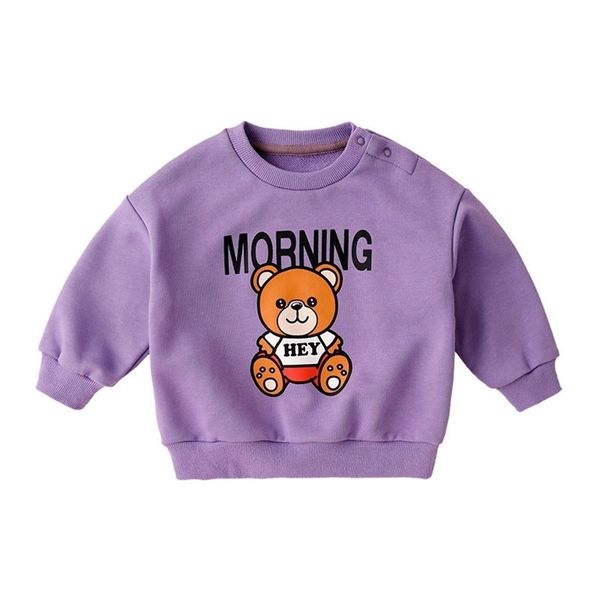 Primavera Autunno Maglione Unicorno Cartone Animato per Bambini Top Abbigliamento per Bambini Ragazze Bambino Felpa con Cappuccio Ragazzi Felpe Abbigliamento Coreano 211111