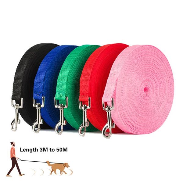 

dog collars & leashes nylon leash training walk running lead rope 3m 6m 9m 10m 15m 20m 30m 50m long for pet puppy cat medium large dogs