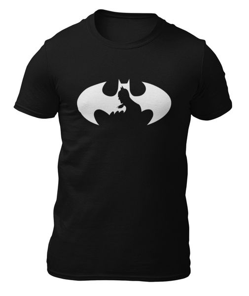 

t-shirt-batman-face - face-white-t-shirt -, White;black