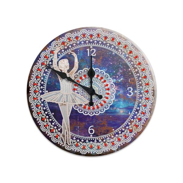 

wall clocks mandala diamond painting clock 5d metal tin signs embroidery cross